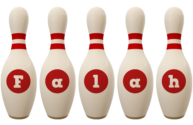 Falah bowling-pin logo