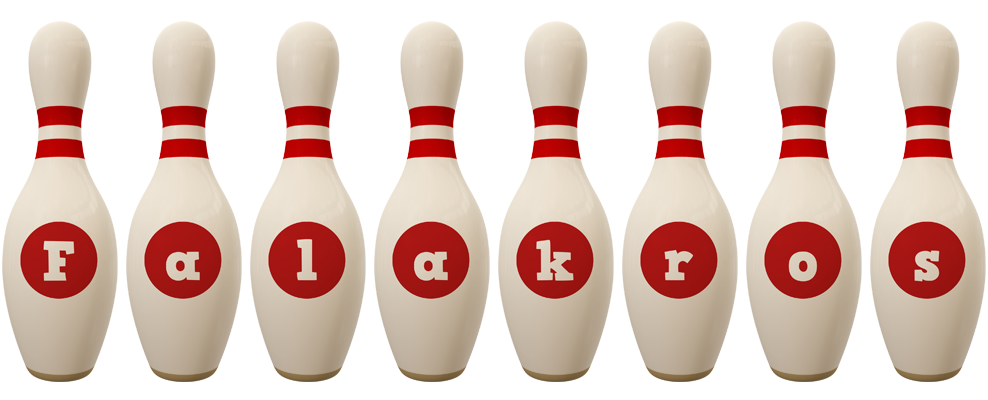 Falakros bowling-pin logo