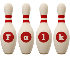 Falk bowling-pin logo