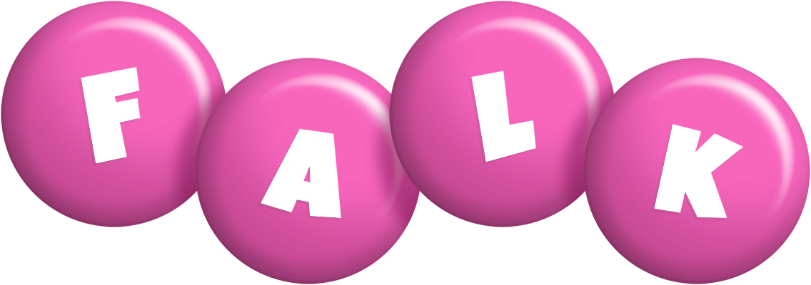 Falk candy-pink logo