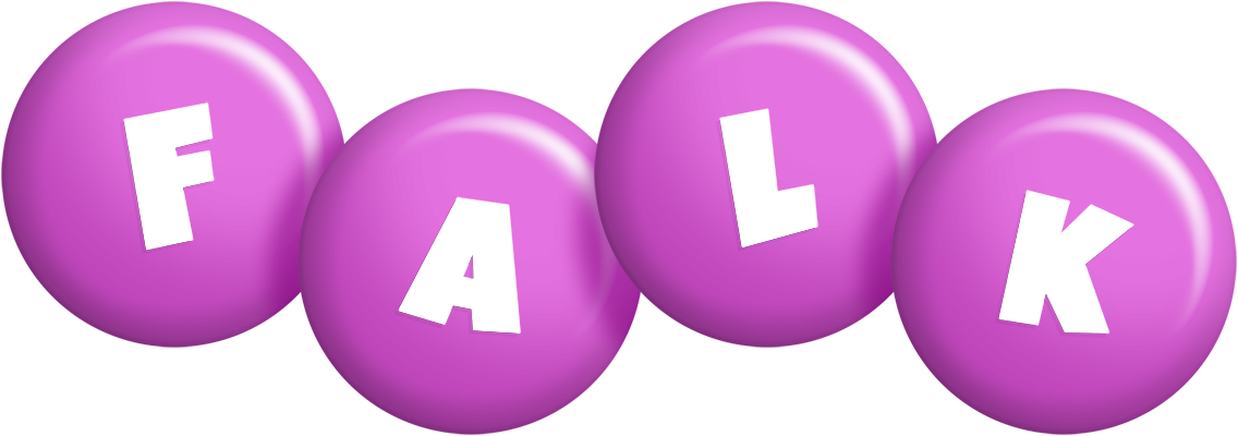 Falk candy-purple logo
