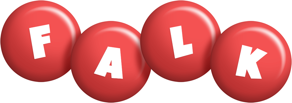Falk candy-red logo