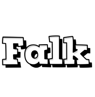 Falk snowing logo