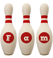 Fam bowling-pin logo
