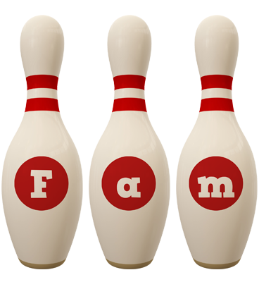 Fam bowling-pin logo