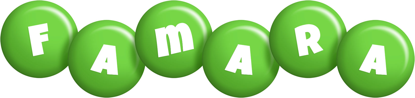 Famara candy-green logo