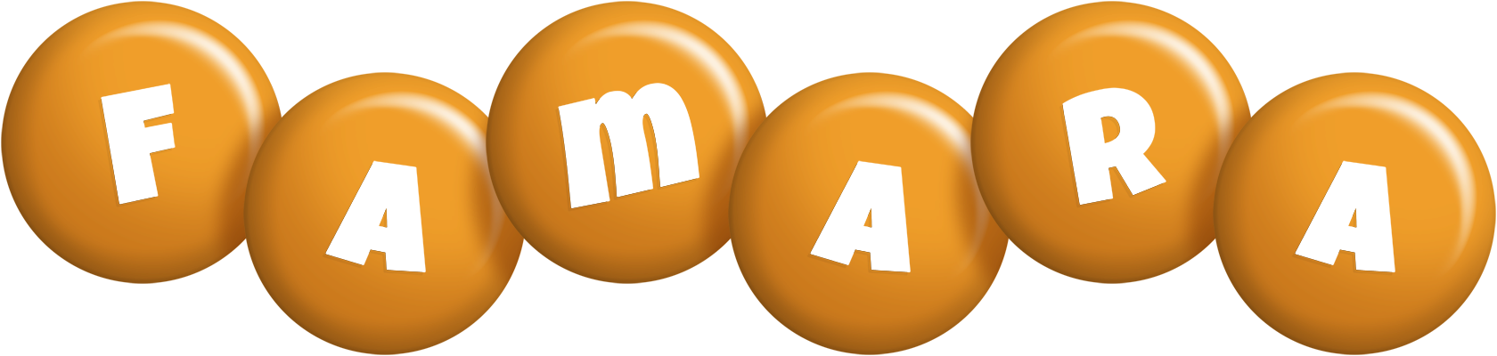 Famara candy-orange logo