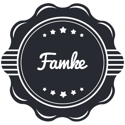 Famke badge logo