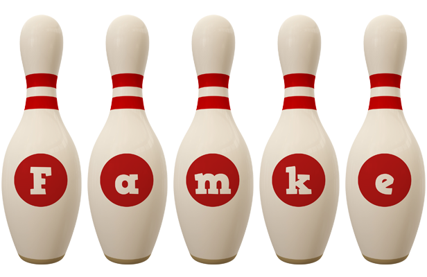 Famke bowling-pin logo