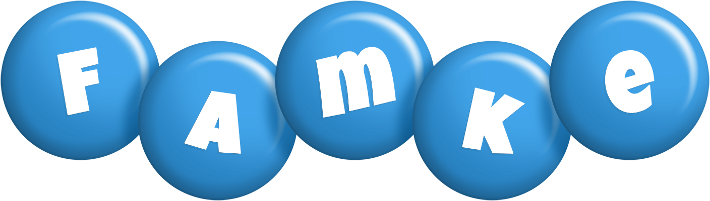 Famke candy-blue logo