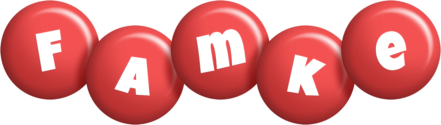 Famke candy-red logo