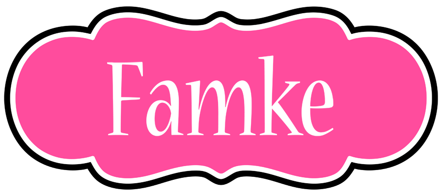 Famke invitation logo