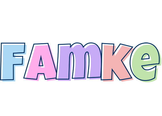Famke pastel logo