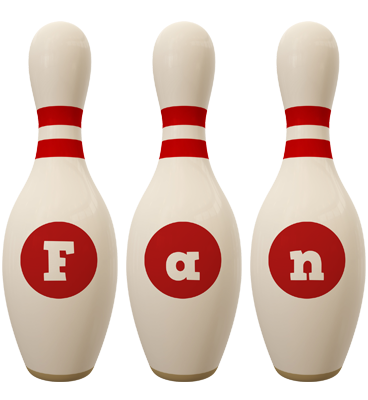 Fan bowling-pin logo