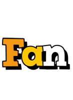 Fan cartoon logo