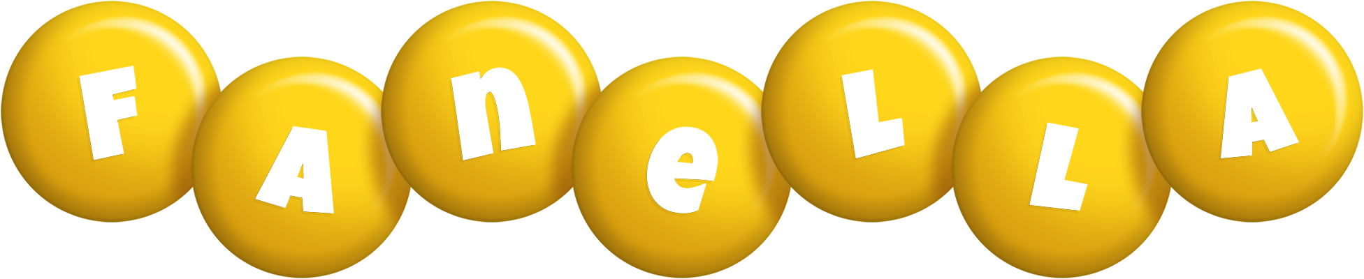 Fanella candy-yellow logo