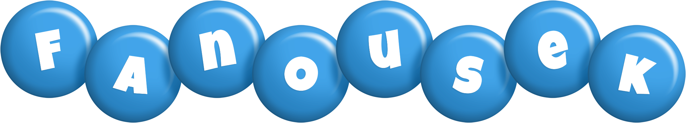 Fanousek candy-blue logo