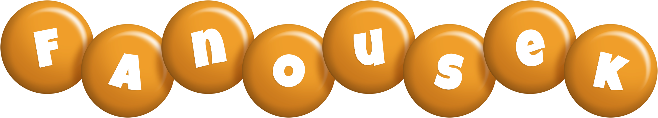 Fanousek candy-orange logo