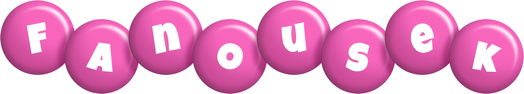Fanousek candy-pink logo