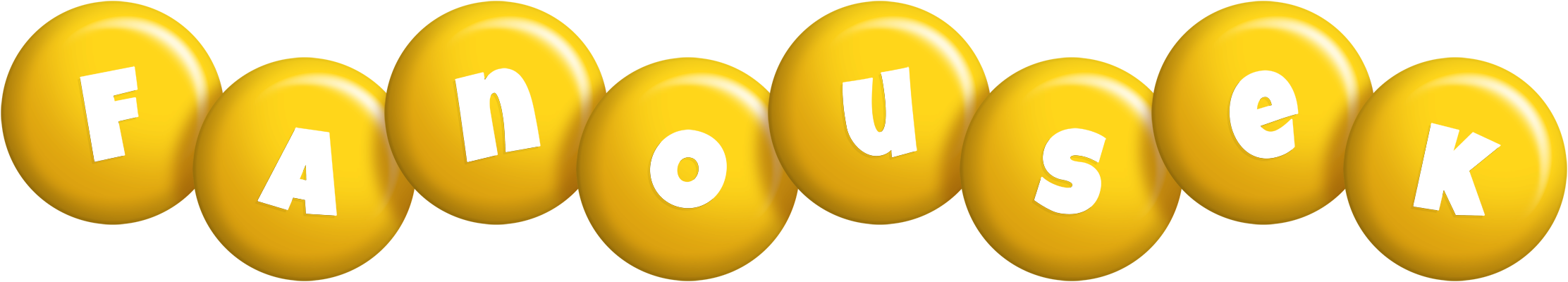 Fanousek candy-yellow logo