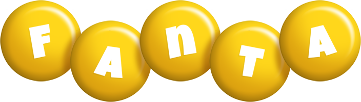 Fanta candy-yellow logo