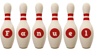 Fanuel bowling-pin logo