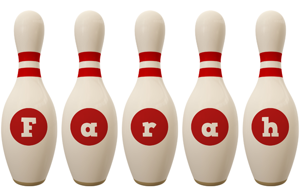 Farah bowling-pin logo
