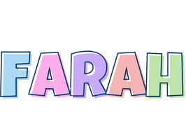 farah logo name pastel