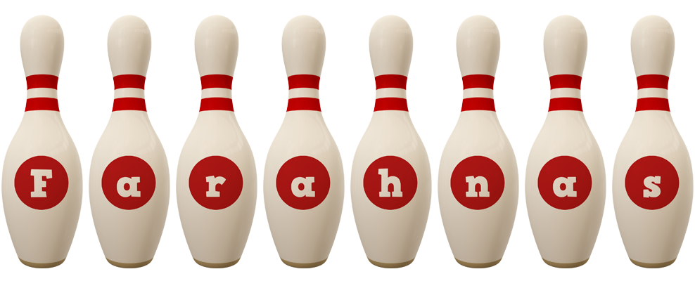 Farahnas bowling-pin logo