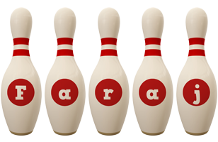 Faraj bowling-pin logo