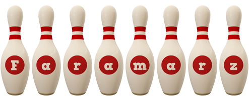 Faramarz bowling-pin logo