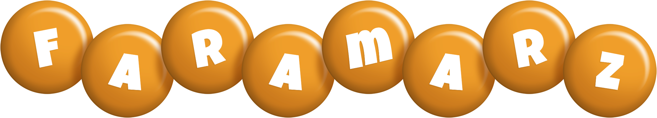 Faramarz candy-orange logo