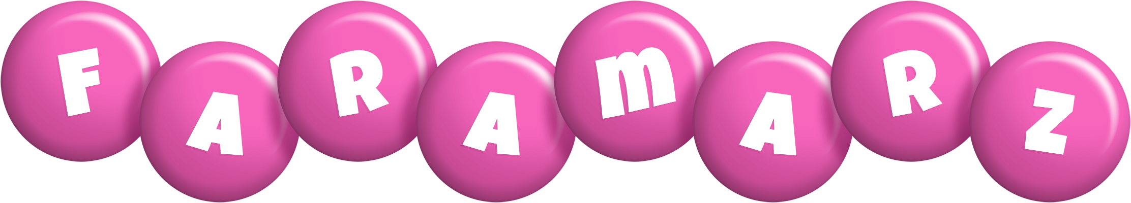 Faramarz candy-pink logo