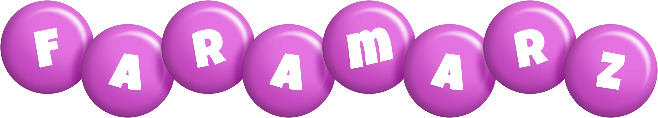 Faramarz candy-purple logo