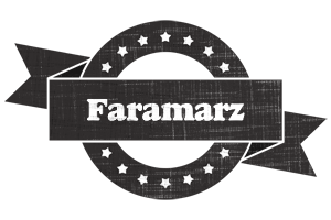 Faramarz grunge logo