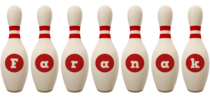 Faranak bowling-pin logo