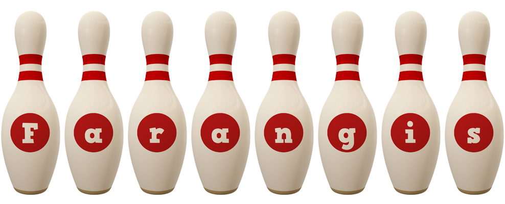 Farangis bowling-pin logo