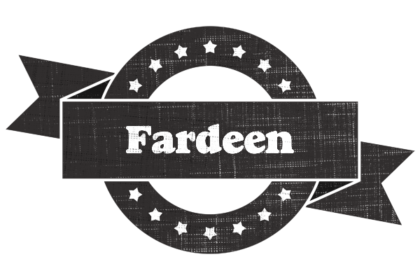 Fardeen grunge logo