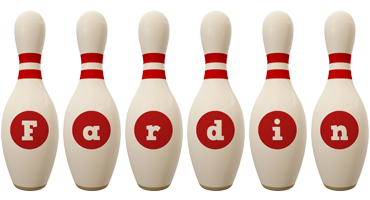 Fardin bowling-pin logo