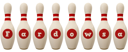 Fardowsa bowling-pin logo