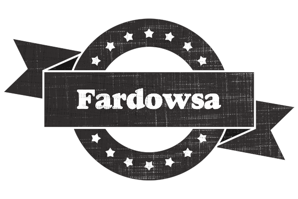 Fardowsa grunge logo