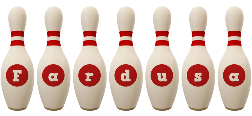 Fardusa bowling-pin logo