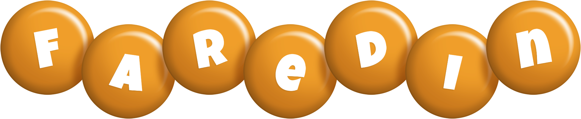Faredin candy-orange logo