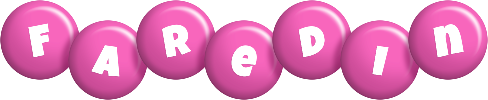 Faredin candy-pink logo