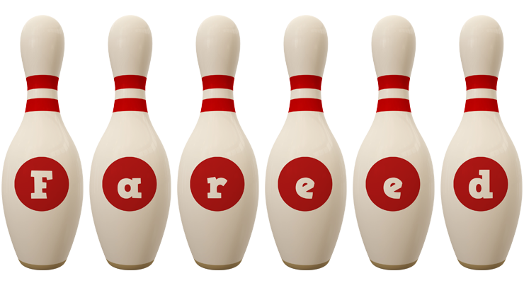 Fareed bowling-pin logo