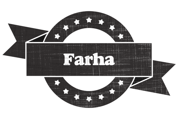 Farha grunge logo