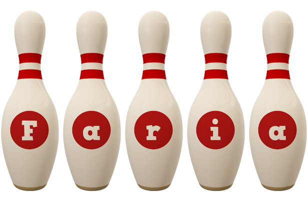 Faria bowling-pin logo