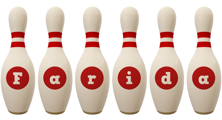 Farida bowling-pin logo