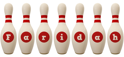 Faridah bowling-pin logo