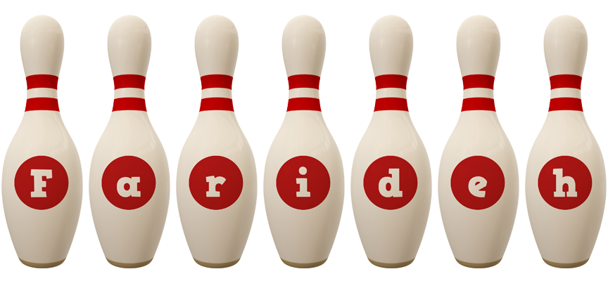 Farideh bowling-pin logo
